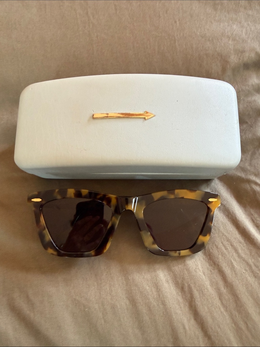 Karen Walker Alexandria Tortoiseshell Sunglasses with Brown Lenses